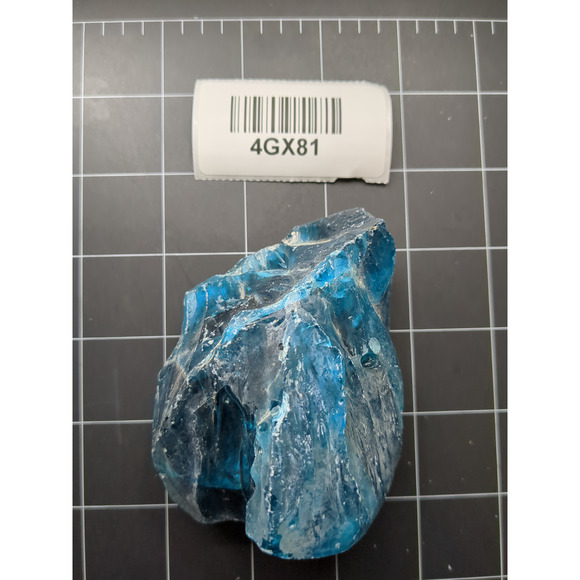 Sapphire Blue Art Glass Cullet Translucent Manganese Glowing Slag Glass #4GX81 - Picture 7 of 7